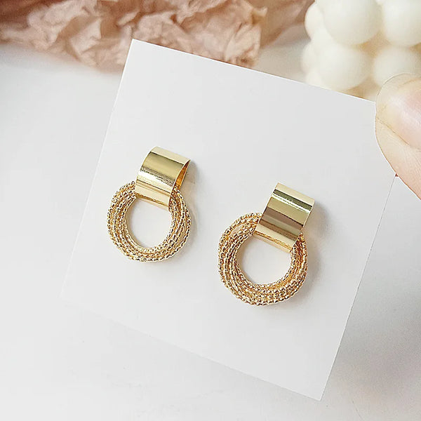 Gold plated earrings, elegant and attractive