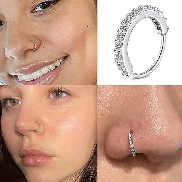 Stylish magnetic ear and nose piercing jewelry